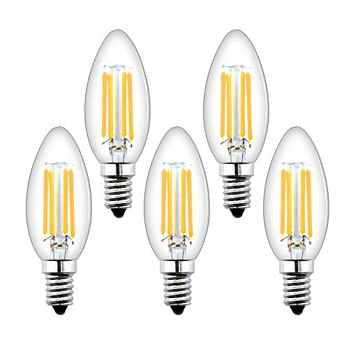 Bonlux E14 Lampadine a Candela LED Dimmerabili C35 Dimmerabile, Bianco Caldo - Ilgrandebazar