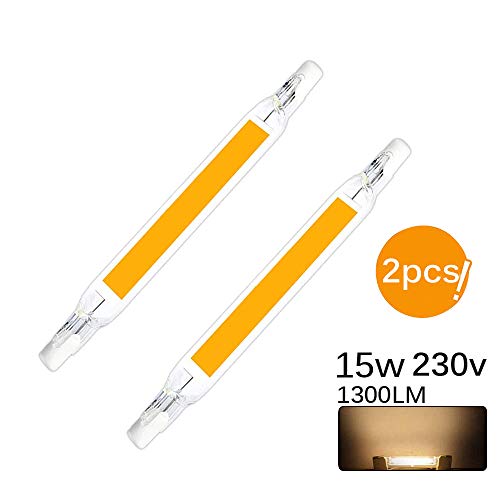 Konesky Lampadine a LED R7S, 230 V Non Dimmerabile 15w Bianco Caldo 118mm