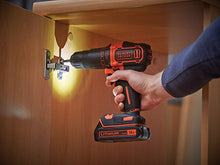 Carica l&#39;immagine nel visualizzatore di Gallery, Black+Decker BDCHD18K-QW Trapano/Avvitatore con Percussione, 18 W, 1 Batteria