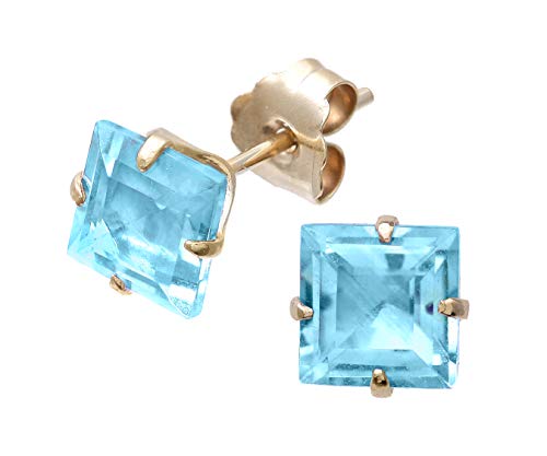 Orecchini in pietra preziosa a taglio quadrato, con oltre 2 carati di gemme...