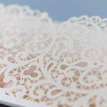 Carica l&#39;immagine nel visualizzatore di Gallery, 50 CARTE CONFEZIONE Apribile taglio laser inviti matrimonio fai da te... - Ilgrandebazar