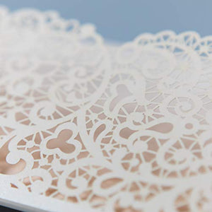 50 CARTE CONFEZIONE Apribile taglio laser inviti matrimonio fai da te... - Ilgrandebazar