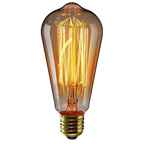 KINGSO Lampadina Edison E27 con Incandescenza Vintage ST64 60W 220V 1 Pack - Ilgrandebazar