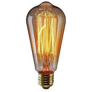 KINGSO Lampadina Edison E27 con Incandescenza Vintage ST64 60W 220V 1 Pack - Ilgrandebazar