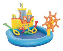 Carica l&#39;immagine nel visualizzatore di Gallery, Bestway 52211 | Piscina Gonfiabile Barchetta con Timone e 3 Pesciolini, Blu