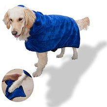 Carica l&#39;immagine nel visualizzatore di Gallery, PETtyBourgeoisie - Accappatoio per cani con cappuccio + asciugamano xl