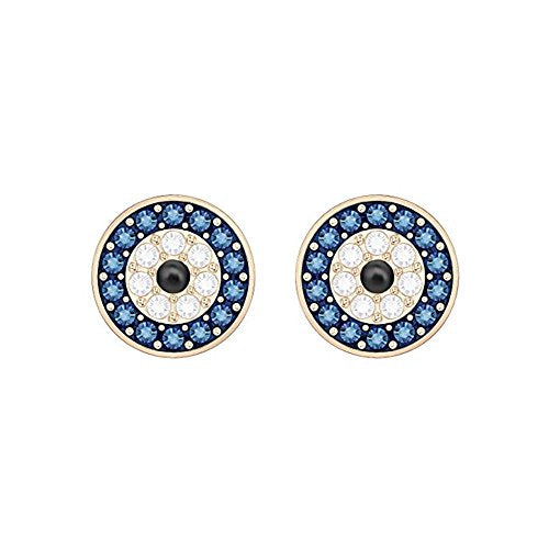 Swarovski Orecchini A Buco Evil Eye, Cristallo Multicolore, Placcati Nella... - Ilgrandebazar