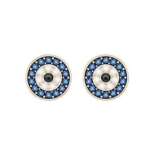 Swarovski Orecchini A Buco Evil Eye, Cristallo Multicolore, Placcati Nella... - Ilgrandebazar