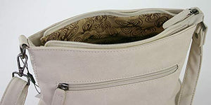 Borsa a tracolla effetto usato, Bag Street Naturale