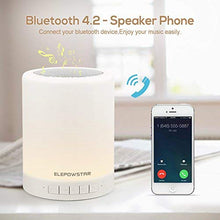 Carica l&#39;immagine nel visualizzatore di Gallery, Lampada Altoparlante Bluetooth, ELEPOWSTAR da Comodino Touch...