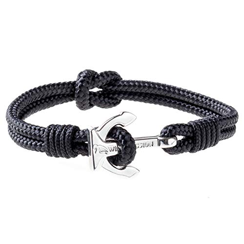 Wind Passion Bracciale Large ( Wrist size: 17.5 - 19.4 cm ), Black pearl - Ilgrandebazar