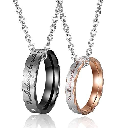 Gkmamrg Coppia di Anelli Regalo per San Valentino, I Will Always Be With You