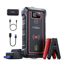 Carica l&#39;immagine nel visualizzatore di Gallery, YABER Avviatore Batteria Auto, 3500A 23800mAh Avviatore Emergenza per Auto (Adatto a Tutti i Veicoli a Benzina o 8.0L Diesel), 10W Caricatore Wireless con Torcia LED, USB C