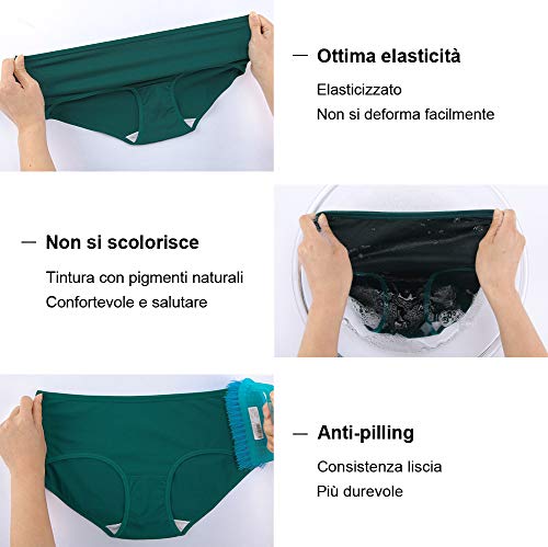 Acquista Intimo Da Donna Intimo Triangolare In Cotone A Vita Alta Intimo Elasticizzato Tinta - Foto 6