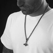 Carica l&#39;immagine nel visualizzatore di Gallery, BaviPower - Collana con ciondolo a forma di martello Thor, Mjolnir, in... - Ilgrandebazar