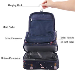 Tuscall Beauty Case da Viaggio appendere Borsa Toilette - Blu Flamingo - Ilgrandebazar