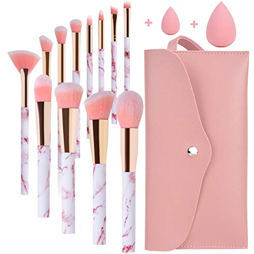 Pennelli Make Up Start Makers Professional 12Pcs Set di pennelli per trucco...