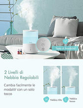 Carica l&#39;immagine nel visualizzatore di Gallery, Homasy Umidificatore Ambiente Bambini 2,5L, Ultrasuoni a Bianco - Ilgrandebazar