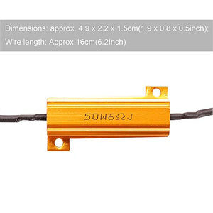 Kinstecks 4PCS 50W 6Ohm Resistori di carico a LED Resistenza segnale a...