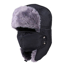 Carica l&#39;immagine nel visualizzatore di Gallery, ROSENICE Ushanka cappello cappelli di sci Earflap aviatore Nero - Ilgrandebazar
