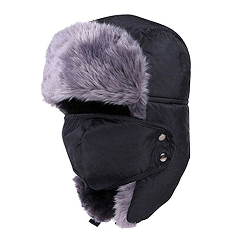 ROSENICE Ushanka cappello cappelli di sci Earflap aviatore Nero - Ilgrandebazar