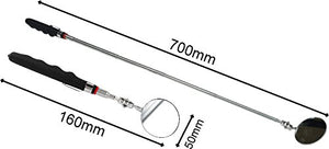 Specchio telescopico ultrasottile, allungabile fino a 70 cm, giunto a sfera... - Ilgrandebazar
