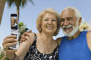 Ushining 3G Telefono Cellulare per anziani, con Rosso