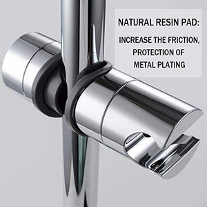 Joyoldelf 18-25 mm ABS Regolabile Ricambio Staffa Supporto Doccia per Argento - Ilgrandebazar