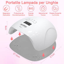 Carica l&#39;immagine nel visualizzatore di Gallery, Nailgirls Lampade UV Per Unghie, 150W Portatile Asciuga Smalto Fornetto per Manicure/Pedicure,Sensore Di Avvio Automatico LED UV,4 Modalità Timer,Display LCD
