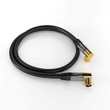 Carica l'immagine nel visualizzatore di Gallery, KabelDirekt Cavo Antenna Coassiale 90°, Gomito 90° Coassiale, Classe A, 2m - Ilgrandebazar