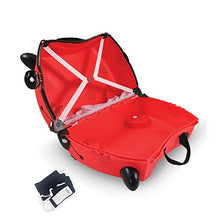 Carica l&#39;immagine nel visualizzatore di Gallery, Trunki Valigia Cavalcabile Per Bambini: 46 x 20.5 x 31 cm, Rosso Coccinella