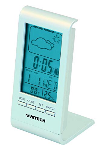 Vetech Cosy Stazione Meteo 7 funzioni, Grigio, 1.6x0.6x2.1 cm