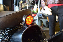 Carica l&#39;immagine nel visualizzatore di Gallery, Moto LED Luce Stop Posteriore - Omologato - Nero Lucido con Lente Rossa per...