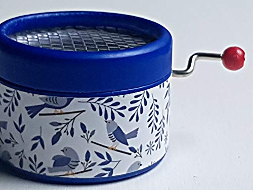 Carillon manuale blu rotondo di uccelli canori con la melodia Somewhere over... - Ilgrandebazar