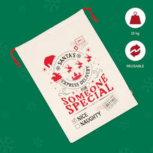 Carica l'immagine nel visualizzatore di Gallery, Legami - Sacco per Regali di Babbo Natale, Dimensioni 50 x 70 cm, Con Coulisse, Resistente, Riutilizzabile, Grande Borsa Per Regali di Natale