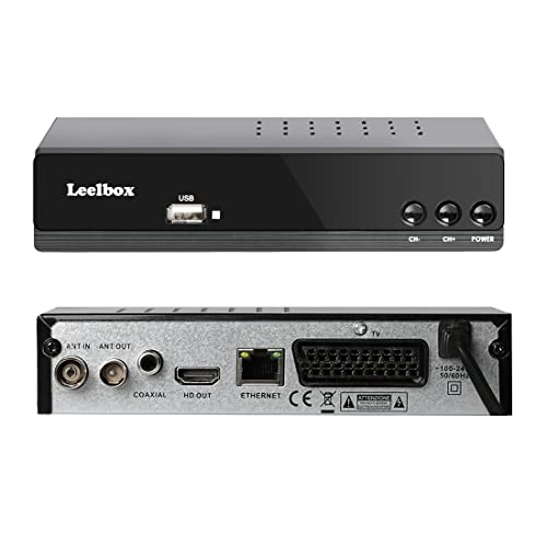 DVB T2 Decoder Digitale Terrestre H.265 HEVC Main 10 Bit Ricevitore Digitale Terrestre Full HD 1080p MPEG-2/4 Dolby,Supporta HD e SCART Multimedia PVR USB WiFi [2in1 Telecomando Universale]