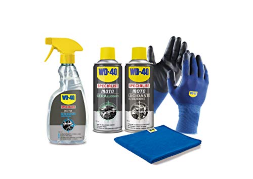WD-40 Specialist Moto - Kit Pulizia con 1 x Detergente 500 ml, 1 x...