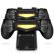 Carica l'immagine nel visualizzatore di Gallery, Ricarica Controller PS4 ,ECHTPower Docking Station e Blu&amp;Arancione LED