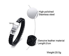 Carica l&#39;immagine nel visualizzatore di Gallery, Vnox Bracciale in vera pelle da uomo acciaio inossidabile musulmano Islam... - Ilgrandebazar