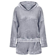 Carica l'immagine nel visualizzatore di Gallery, XingYue Direct 2 Pezzi Donne Pigiama Gatto Cute Girls Meow Sleepwear M, Gray