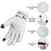 Carica l'immagine nel visualizzatore di Gallery, INBIKE Guanti Moto Donna Traspiranti Prottetivo Pelle di Capra con L, Bianco