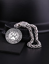 Carica l'immagine nel visualizzatore di Gallery, fishhook Wicca Talisman Rune Orso Zampa Stampe Ciondolo Regalo Catena...