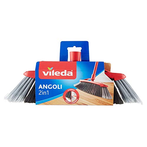 Vileda Scopa 2 in 1 Angoli, per Interni, con Due Tipi di Fibre, Angoli,... - Ilgrandebazar