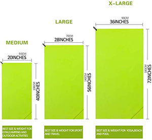 Eono by Amazon - Asciugamano in Microfibra, XXL - 200cm x 100 cm, Verde