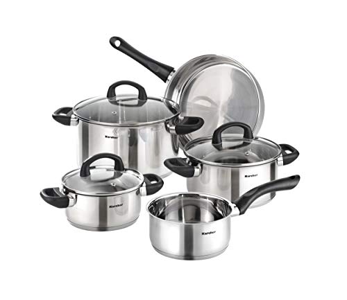 Karcher Set di Pentole Mia Include Coperchi in Vetro, Adatto ai Piani a... - Ilgrandebazar