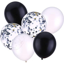 Carica l&#39;immagine nel visualizzatore di Gallery, Jovitec 30 Pezzi 12 Pollici Palloncini in Lattice di Bianco E Nero - Ilgrandebazar