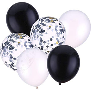 Jovitec 30 Pezzi 12 Pollici Palloncini in Lattice di Bianco E Nero - Ilgrandebazar