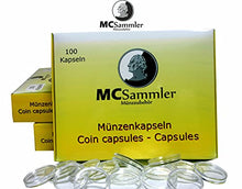 Carica l&#39;immagine nel visualizzatore di Gallery, MC.Sammler Capsule per monete |dimensioni interne Ø 27,5 mm | 100 pezzi | per monete speciali da collezione, commemorative