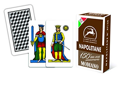 Modiano- Carte da Gioco del 150° Anniversario, Colore Napoletane Marroni,...