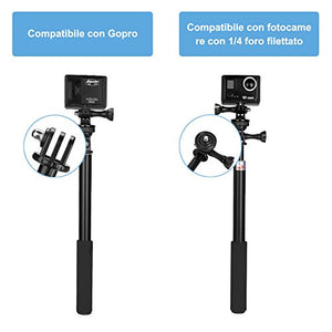 GHB Bastone Selfie per Gopro Asta Stick Telescopico Palo di...